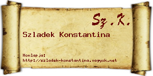 Szladek Konstantina névjegykártya